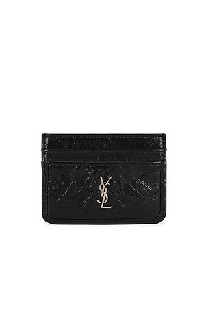 Saint Laurent Credit Card Case in Black