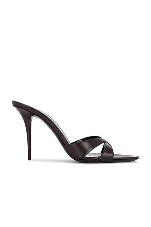 Saint Laurent Kirat Mule Sandal in Black