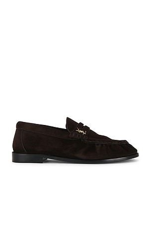 Saint Laurent Le Loafer Moccasin in Chocolate