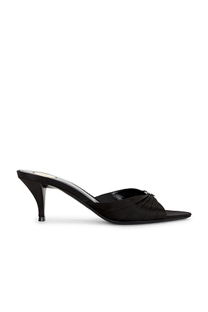 Saint Laurent Jerry Mule Sandal in Black