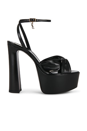 Saint Laurent Franciane Platform Sandal in Black