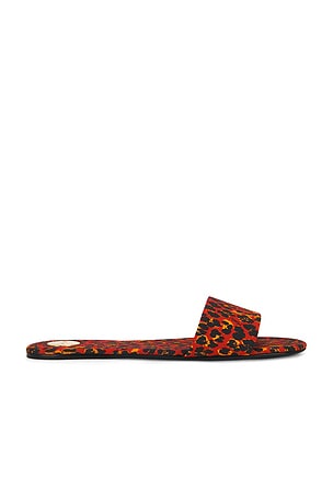 Saint Laurent Carlyle Flat Slide in Red