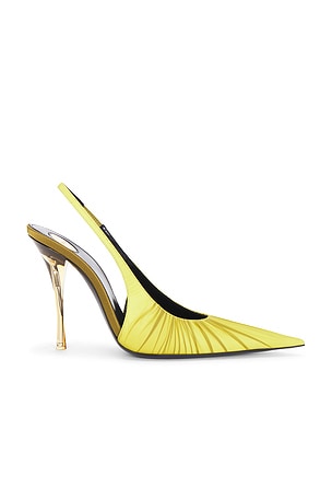 Saint Laurent 37 Slingback Pump in Green