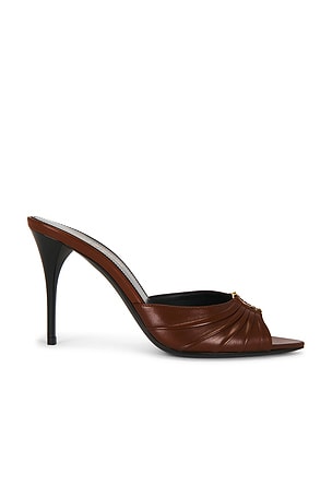 Saint Laurent Babylone Sandal Mule in Brown