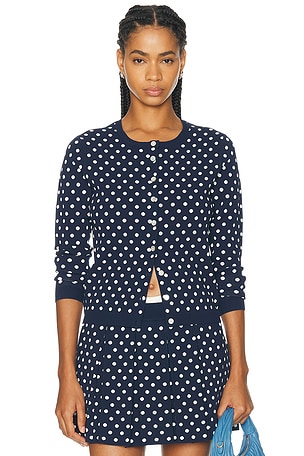 Sandy Liang Fable Cardigan in Navy