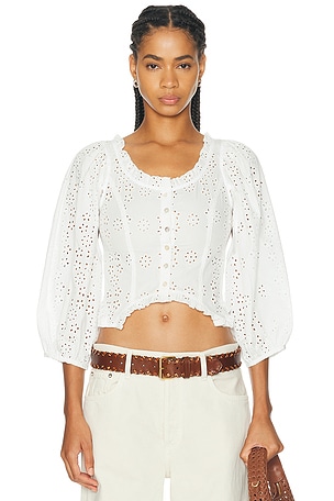 Sandy Liang Palisades Top in White