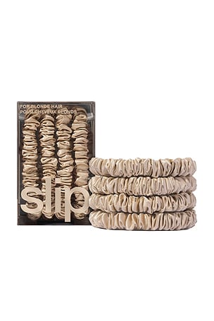 slip Skinny Scrunchies 4 Pack in Cream