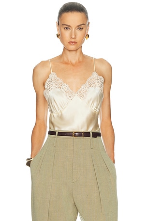 Stella McCartney Lace Slip Cami Top in Cream