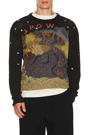 Story mfg. Hand Knit Piper Jumper in Black