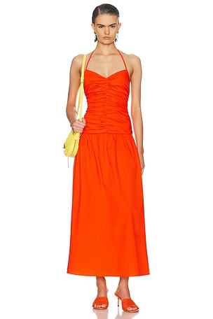 Solid & Striped The Adina Dress in Tangerine