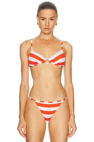 Solid & Striped The Gaia Bikini Top in Red