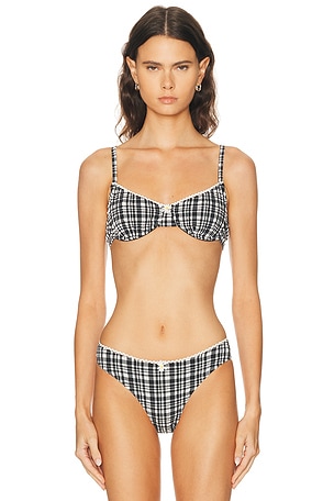 Solid & Striped The Daphne Bikini Top in Black