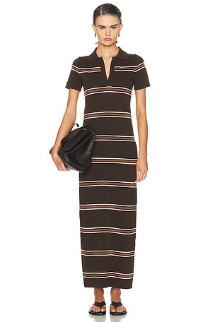 SEROYA Samm Maxi Dress in Brown
