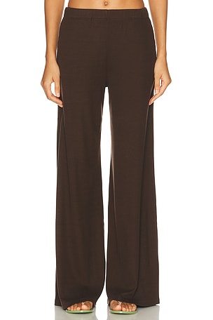 SPRWMN Wide Leg Pant in Chocolate