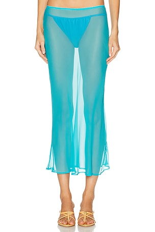 SPRWMN Lara Midi Skirt in Teal