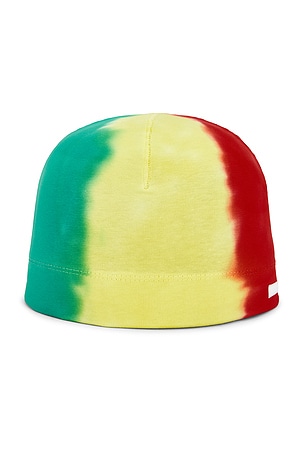 Spencer Badu Tie Dye Skull Cap in Yellow,Green