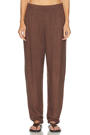 SRG Samita Textured Knit Pant in Chocolate