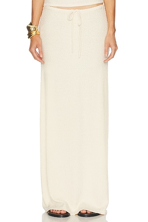 SRG Tamilore Textured Knit Skirt in Cream