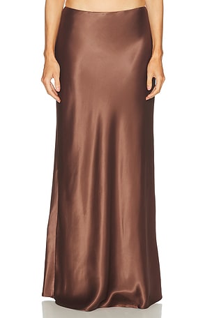 SRG Quinn Maxi Skirt in Brown