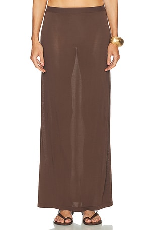 SRG Emersyn Knit Skirt in Brown