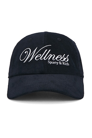 Sporty & Rich Soho Corduroy Hat in Navy