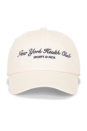 Sporty & Rich NY Health Club Hat in Cream