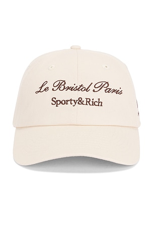 Sporty & Rich X Le Bristol Paris Faubourg Hat in Cream