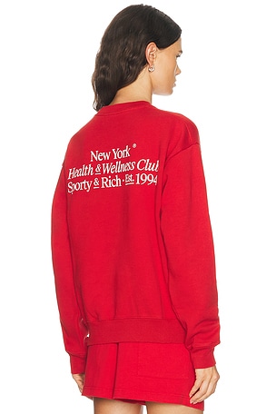 Sporty & Rich Modern Crewneck Sweatshirt in Red