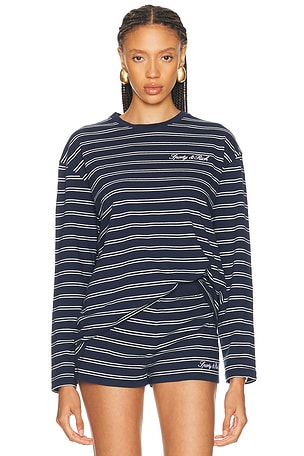 Helsa The Sailor Shirt With Lace Collar in Black | FWRD