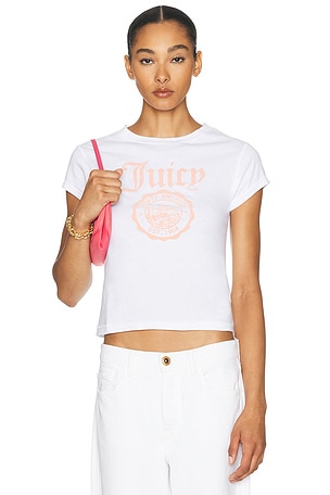 Sporty & Rich x Juicy Couture Emblem Essentials Tee in White