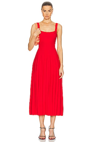 Staud Ellison Dress in Red