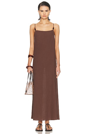 Staud Laura Dress in Brown