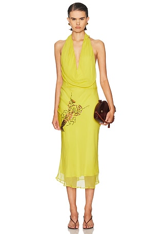 Staud Simona Dress in Yellow