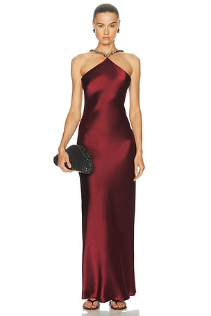 Staud Cadence Dress in Burgundy