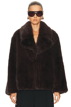 Staud Soprano Jacket in Brown