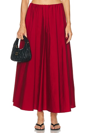 Staud Milano Skirt in Red