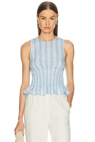 Staud Culver Top in Baby Blue