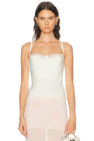 EAVES Simeon Halter Top in White | FWRD