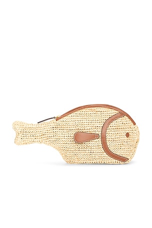 Staud Pesce Clutch in Tan