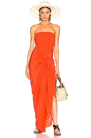 SILVIA TCHERASSI for FWRD Kokama Dress in Orange