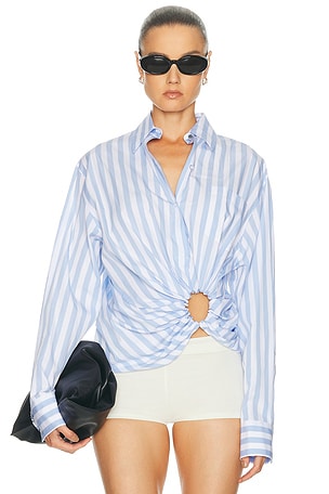 Sportmax Palmizi Top in Blue,White