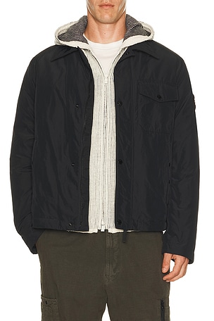 Stone Island Button Down Jacket in Black