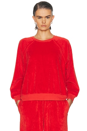 Suzie Kondi Samos Terry Sweatshirt in Red