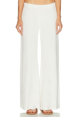 Suzie Kondi Lito Low Rise Terry Flare Pant in White