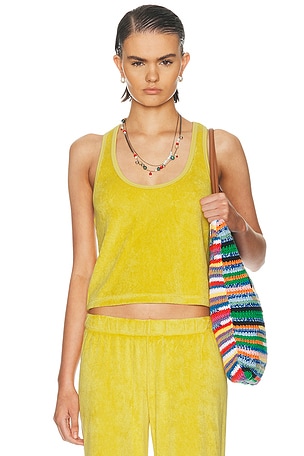Suzie Kondi Tia Racerback Tank Top in Yellow