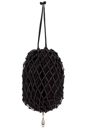 Savette Macrame Pouch Bag in Black