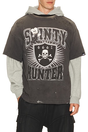 SAINT Mxxxxxx Sainty Hunter X Bounty Hunter Short Sleeve Tee in Black