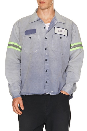 SAINT Mxxxxxx Cotton Shirt Line in Blue
