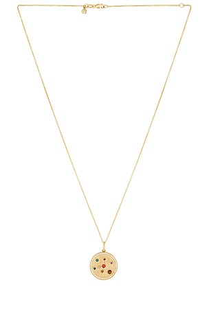 Sydney Evan The Universe Coin Charm On Medium Tiffany Necklace in Metallic Gold