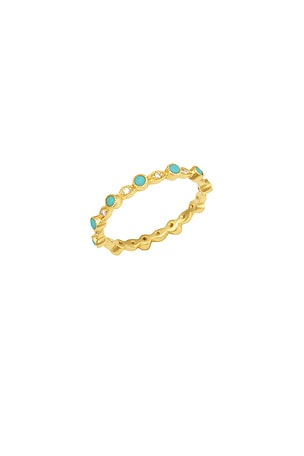 Sydney Evan Circle & Oval Eternity Ring in Metallic Gold
